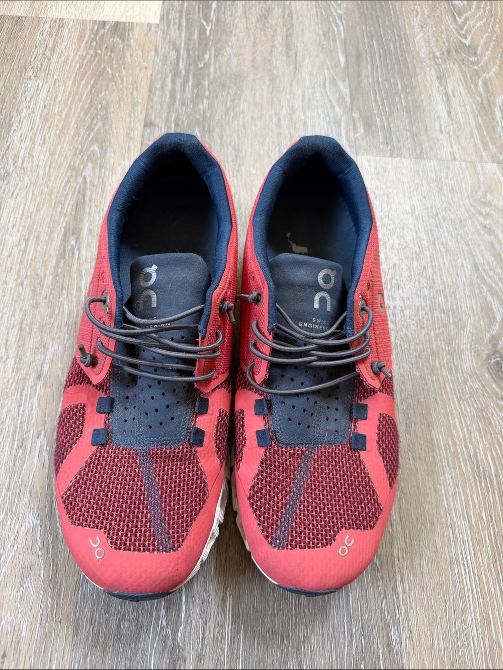 On Running Women’s Red and Black Athletic Running Shoes